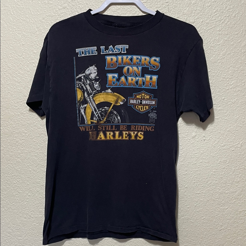 3d Emblem Harley-Davidson Vintage Men's Black Tee. Good Vintage Condition.